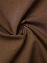 Coffee Casual Loose Plain V-neck Shirt