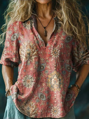 Ethnic Print Vintage Blouse