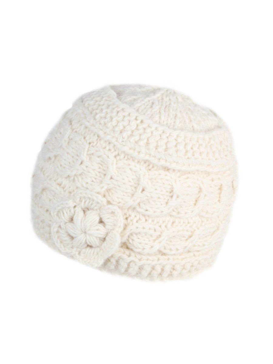 Women's Winter Flower Beanie Hat