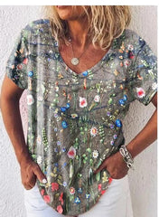 Floral Loose Casual T-Shirt