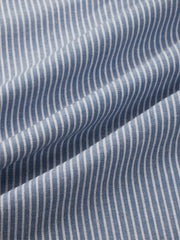 Women's Shirt Collar Short Sleeve Striped Regular Loose Blouse