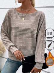 Leaf Crew Neck Long Sleeve T-Shirt Casual Style