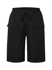 Mid Waist Fit Plain Straight Pants