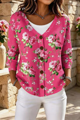 Women Floral Long Sleeve Comfy Vintage Cardigan