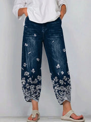 Women's Vintage Floral Printed Casual Pants
