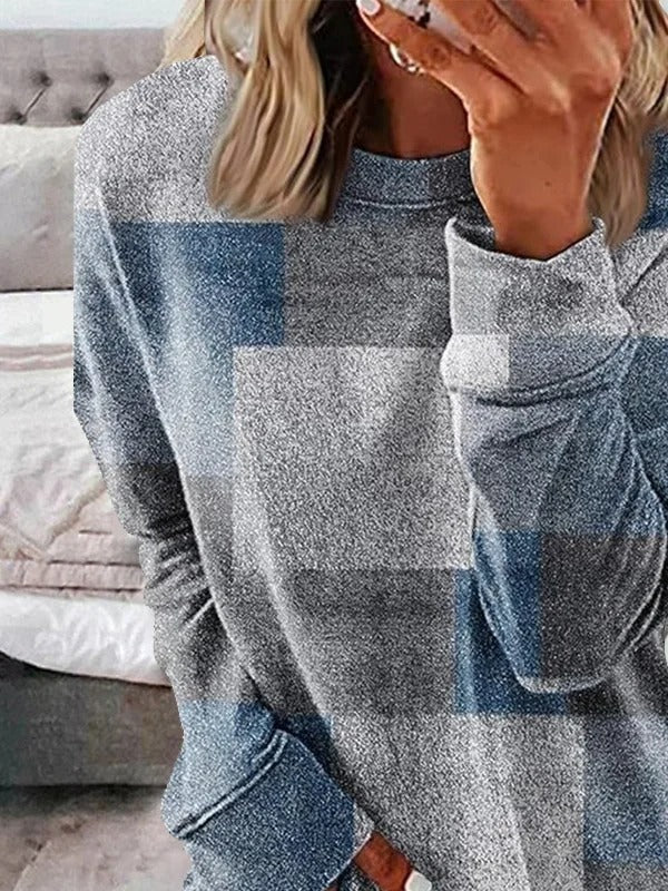 Abstract Graphic Daily Crew Neck Casual Loose Long Sleeve Sweatshirt Secondary image