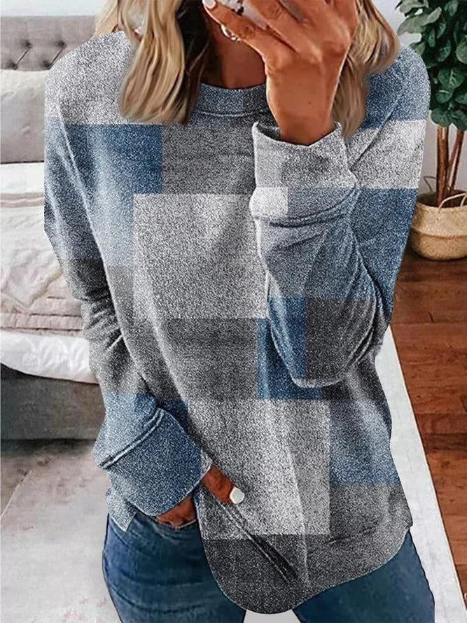 Abstract Graphic Daily Crew Neck Casual Loose Long Sleeve Sweatshirt Main image